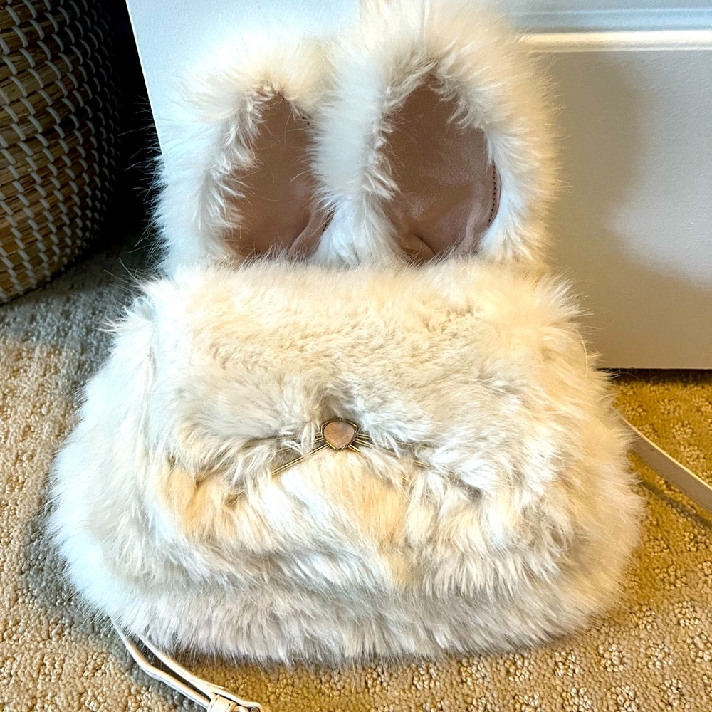 Kate Spade Make Magic fuzzy Bunny bag